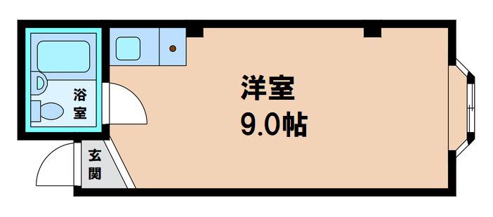 アミティー市大前(ワンルーム/4階)の間取り写真