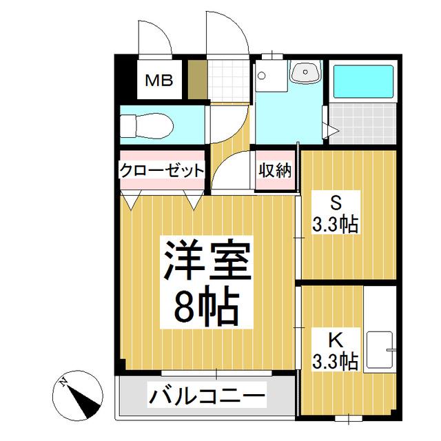 OPAくりの木2(1SK/1階)の間取り写真