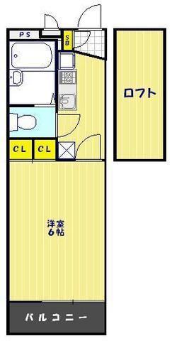 レオパレスMORE(1K/1階)の間取り写真