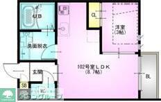 AVANTI 小平(1LDK/1階)の間取り写真