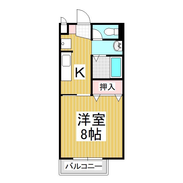 サープラスマロニエ(1K/2階)の間取り写真