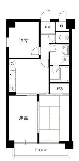 サンエイハイツII(3DK/3階)の間取り写真