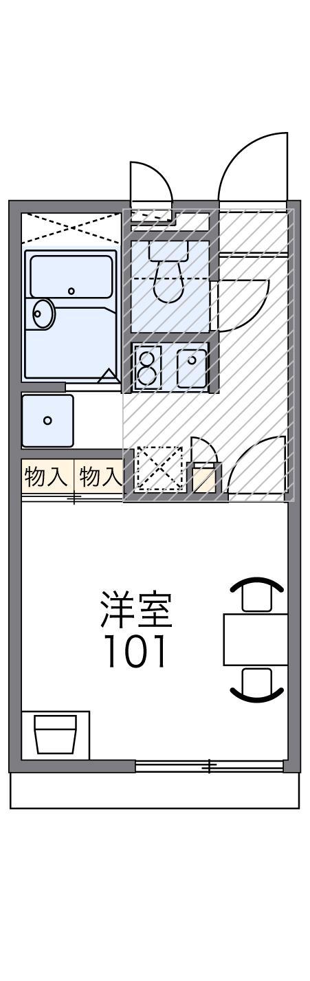 レオパレス正心館(1K/2階)の間取り写真