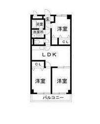 エクシード2(3LDK/4階)の間取り写真