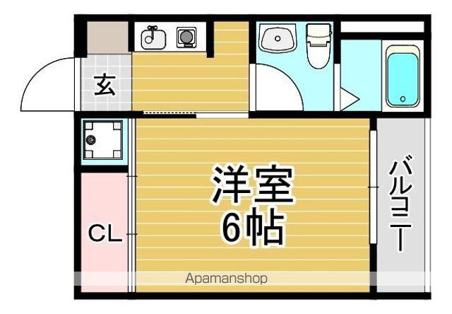 CASAMENTOAMICA(1K/2階)の間取り写真