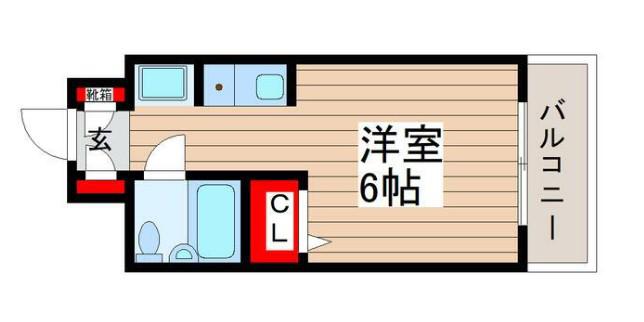 モンシェール新小岩(ワンルーム/4階)の間取り写真