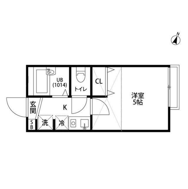 プレミエール南千住(1K/2階)の間取り写真