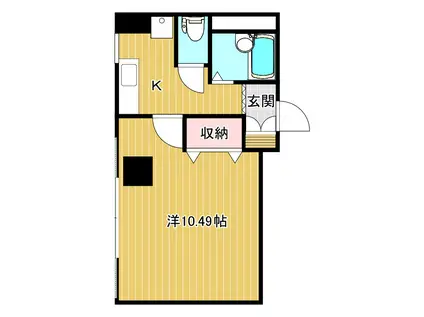 エルフィンガーデン(1K/3階)の間取り写真