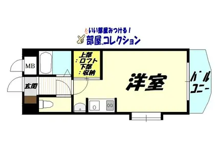 けやき通内山(ワンルーム/7階)の間取り写真