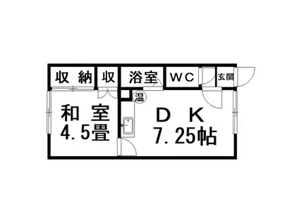 フラワーハイツ(1DK/2階)の間取り写真