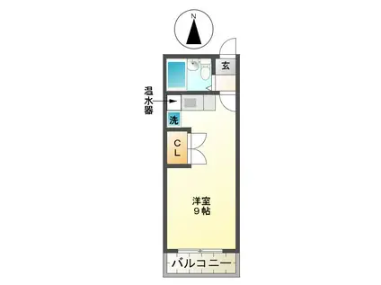 レスポール大谷(1K/2階)の間取り写真