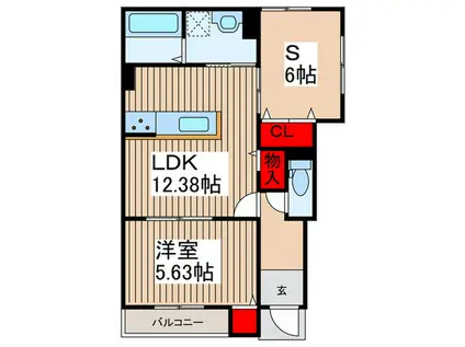 リーブルファイン新宿新田(1SLDK/1階)の間取り写真
