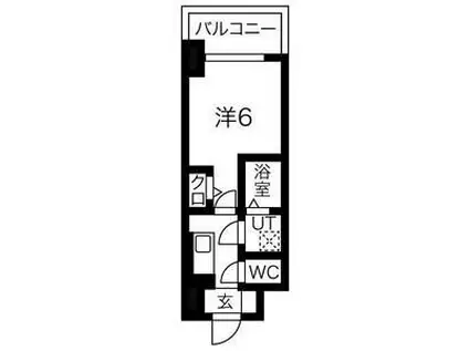 エスリードレジデンス梅田マークス(1K/9階)の間取り写真