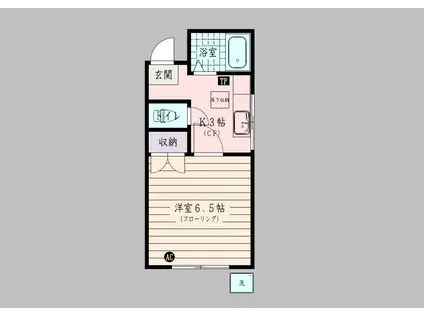 奥戸下田ハイツ(1K/1階)の間取り写真