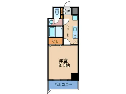 エルミタージュ梅田北(1K/3階)の間取り写真