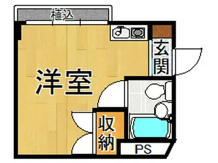 ネオダイキョー芦屋川(ワンルーム/2階)の間取り写真