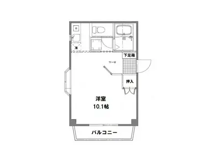 クオリア光の森(ワンルーム/4階)の間取り写真