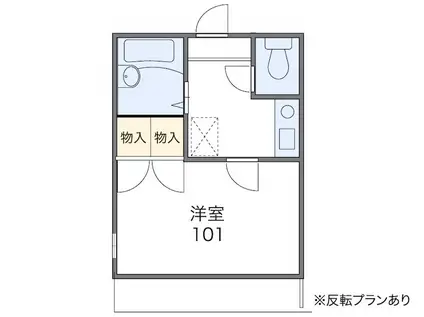 レオパレス円光寺第1(1K/1階)の間取り写真