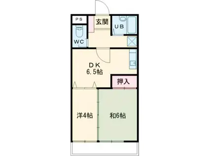 ヴェルテ東青梅(2DK/3階)の間取り写真