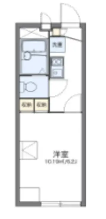 レオパレス鍵 2階階 間取り