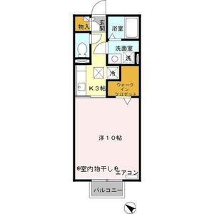 オワゾー・ブルー(1K/1階)の間取り写真