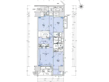 アルファステイツ大手通(3LDK/7階)の間取り写真