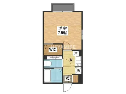 セジュールオータム(1K/1階)の間取り写真