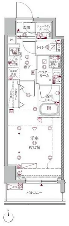 クレイシアIDZ中野アーバンスクエア 4階階 間取り