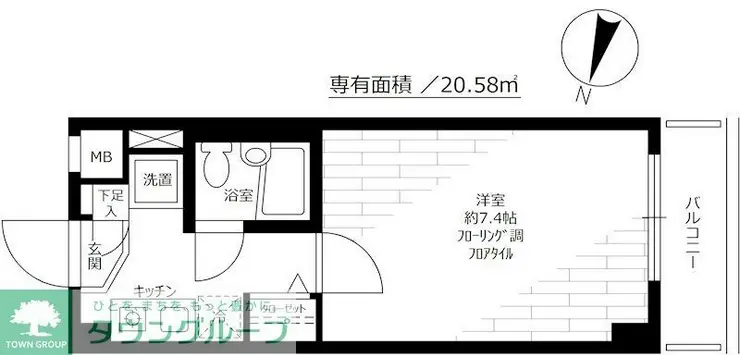 エクセリア三軒茶屋 2階階 間取り