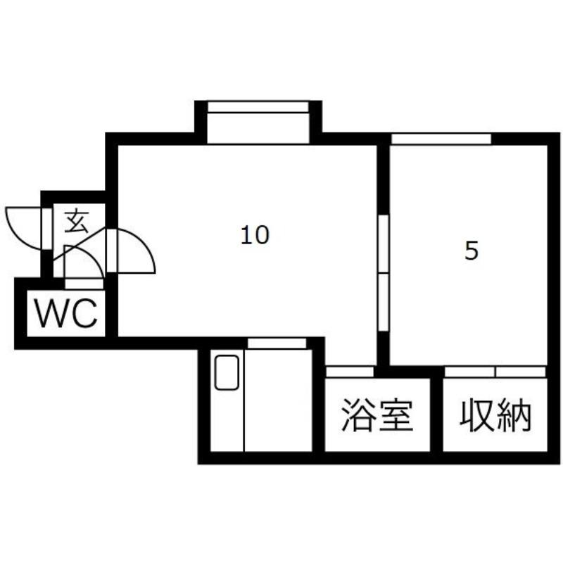 KOHRI13(1LDK/2階)の間取り写真