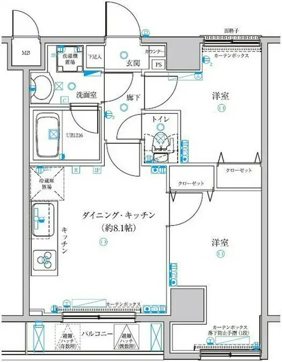 グランフォース西新井アヴェニール 7階階 間取り