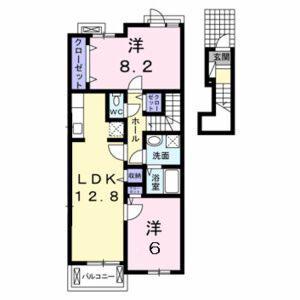 バルサミーナ(2LDK/2階)の間取り写真