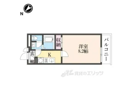 クレイノコンフォール杭瀬北新町(1K/3階)の間取り写真