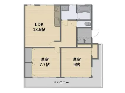 SGビル(2LDK/2階)の間取り写真