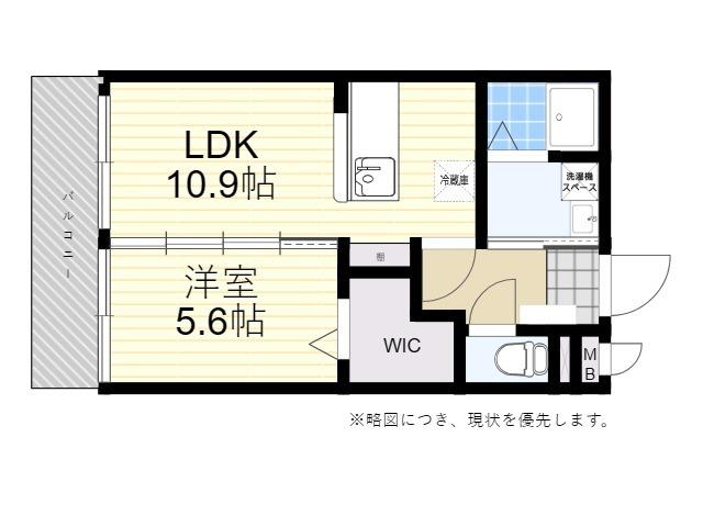 BLISS小池原(1LDK/4階)の間取り写真