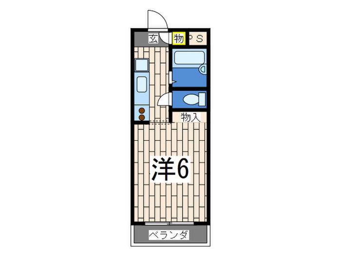 カーサ703(ワンルーム/3階)の間取り写真
