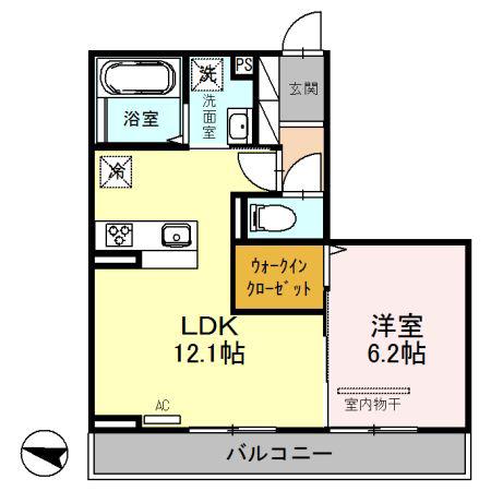ボヌール四季VII(1LDK/3階)の間取り写真