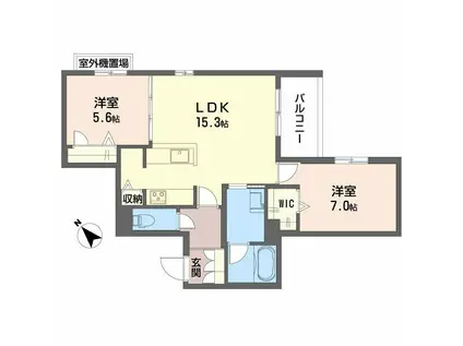 オルキデア クオーレ(2LDK/2階)の間取り写真