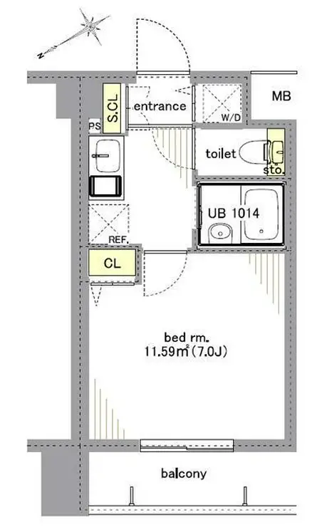 プレール・ドゥーク文京白山 6階階 間取り