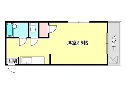 ビッグバーンズマンション下荒田(ワンルーム/1階)の間取り写真