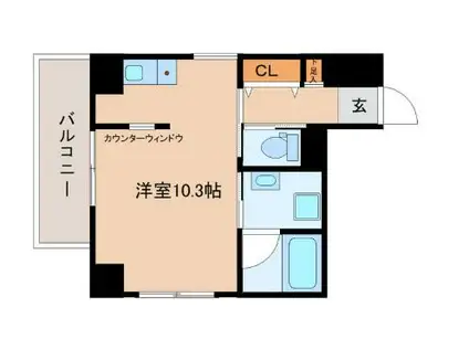 LUNA長町駅前(1K/9階)の間取り写真