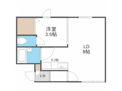 セントラルコートA(1LDK/4階)の間取り写真