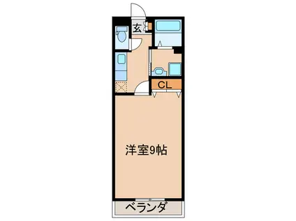 KTマンション(1K/1階)の間取り写真