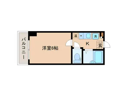 SAKO仙台東(1K/2階)の間取り写真