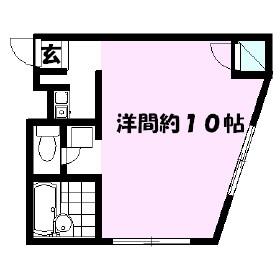 ハイムG(ワンルーム/2階)の間取り写真
