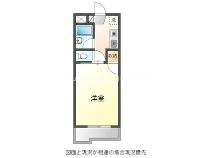 スカイハイツ石黒(1K/5階)の間取り写真