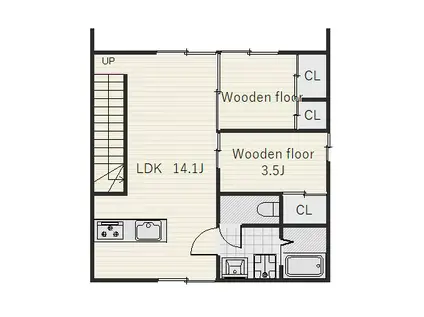 FUSION HOUSE(2LDK/2階)の間取り写真