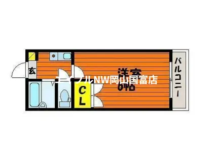 SD津島(1K/2階)の間取り写真