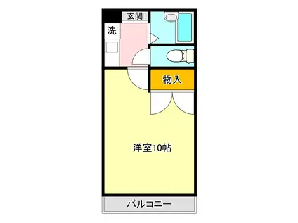 MOTOKOGA(1K/1階)の間取り写真