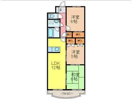 マーキュリーIII(3LDK/3階)の間取り写真
